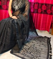 Halfsilk Embroidery Saree EM-120