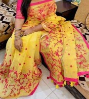 Halfsilk Embroidery Saree EM-110