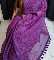 Halfsilk Embroidery Saree EM-119