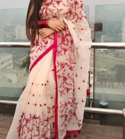 Halfsilk Embroidery Saree EM-117