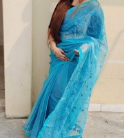 Halfsilk Embroidery Saree EM-124