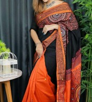 Dhupian Half Silk Saree- DS-401