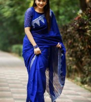Monipuri Temple Paar Blue Saree