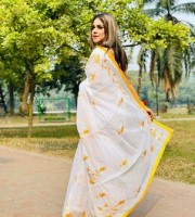 Halfsilk Embroidery Saree EM-125