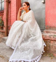 Halfsilk Embroidery Saree EM-113