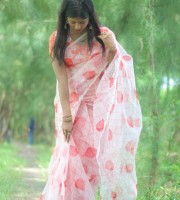 Semi Moslin Saree With Blouce PCS SS-4202