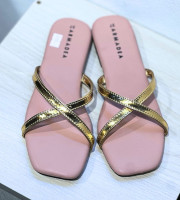 Fiona Cross Style Flat Sandal-AS-608-G