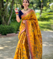 Silk Katan Sharee-KZ-103