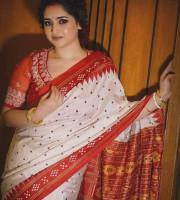 HalfSilk Sceenprint Saree -2405